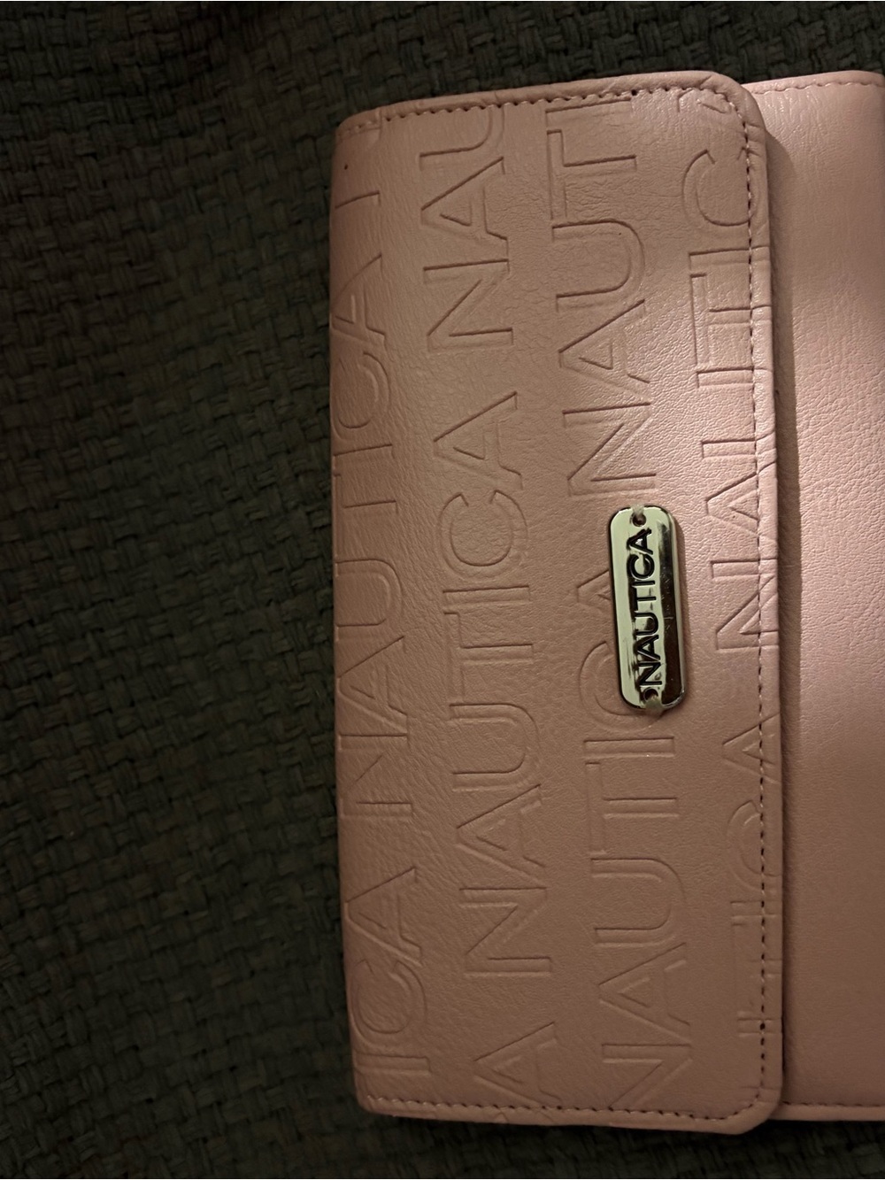 Nautica Blush Pink Embossed Logo Wallet